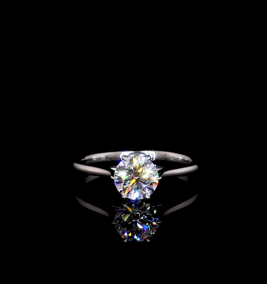 Noora Round Solitaire Moissanite Engagement Ring