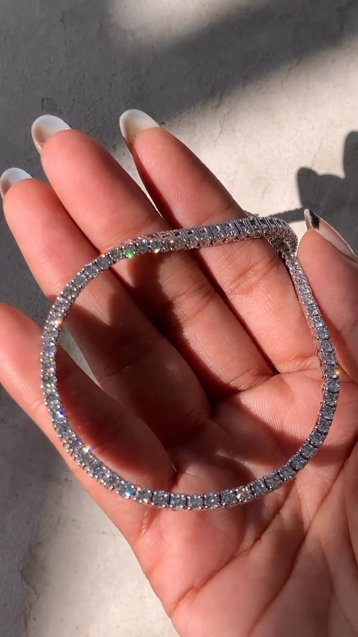 4 Prong Moissanite Tennis Necklace