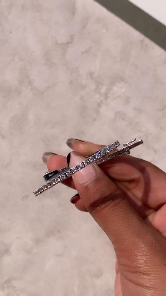 4 Prong Round Moissanite Tennis Bracelet