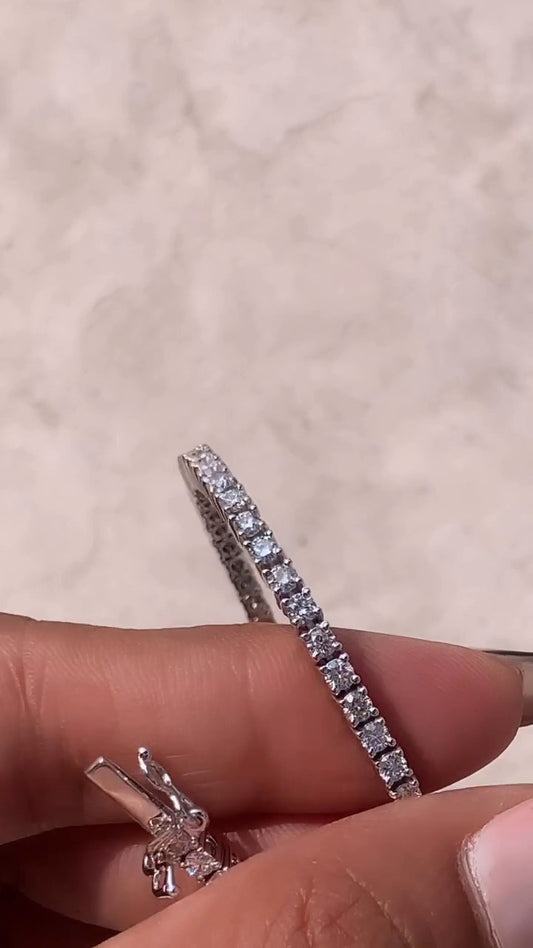 4 Prong Round Moissanite Tennis Bracelet