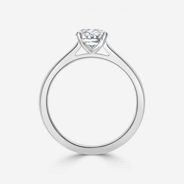 Bernadette Oval Solitaire Moissanite Engagement Ring