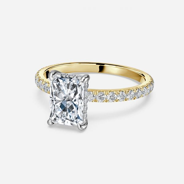 Norah Radiant Hidden Halo Moissanite Engagement Ring