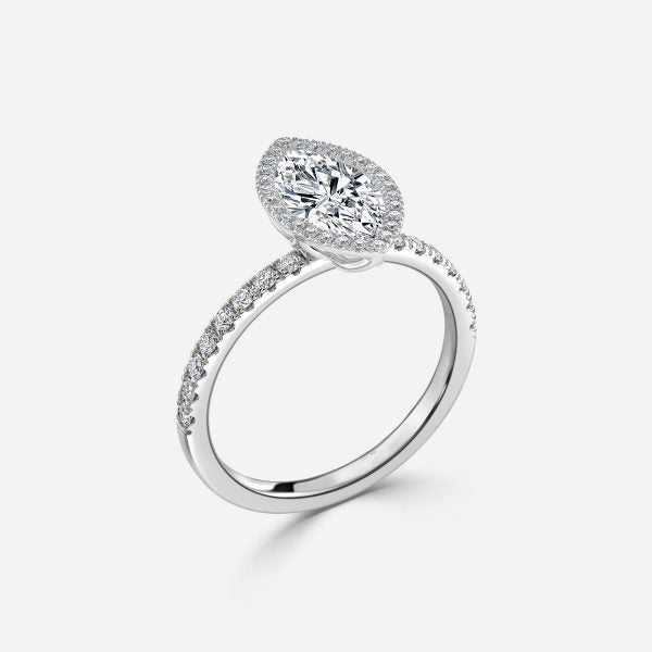 Tatienne Marquise Halo Moissanite Engagement Ring