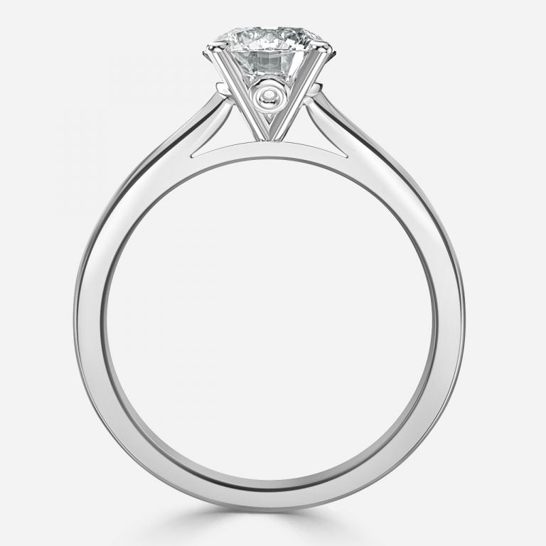 Yuna Round Solitaire Moissanite Engagement Ring