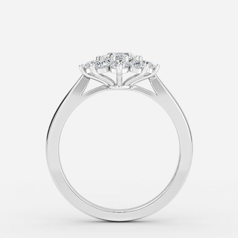 Vesper Oval Cluster Moissanite Engagement Ring