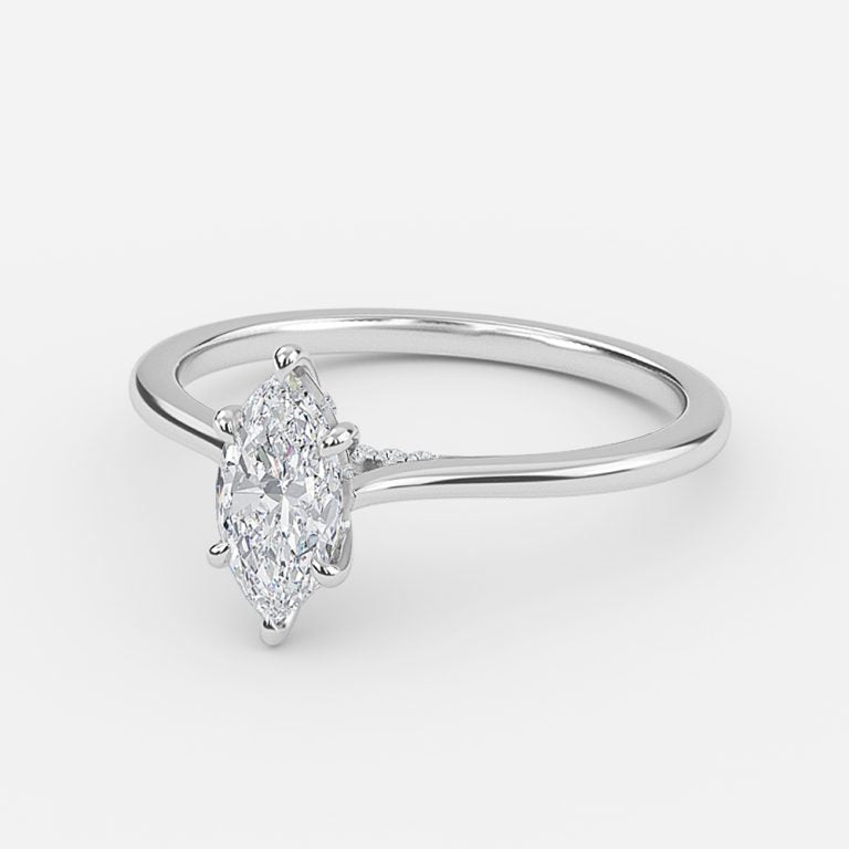 Pandora Marquise Hidden Halo Moissanite Engagement Ring