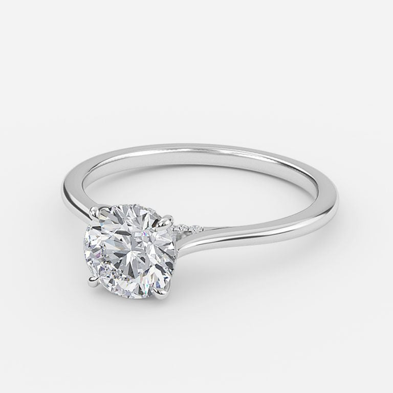 Pandora Round Hidden Halo Moissanite Engagement Ring