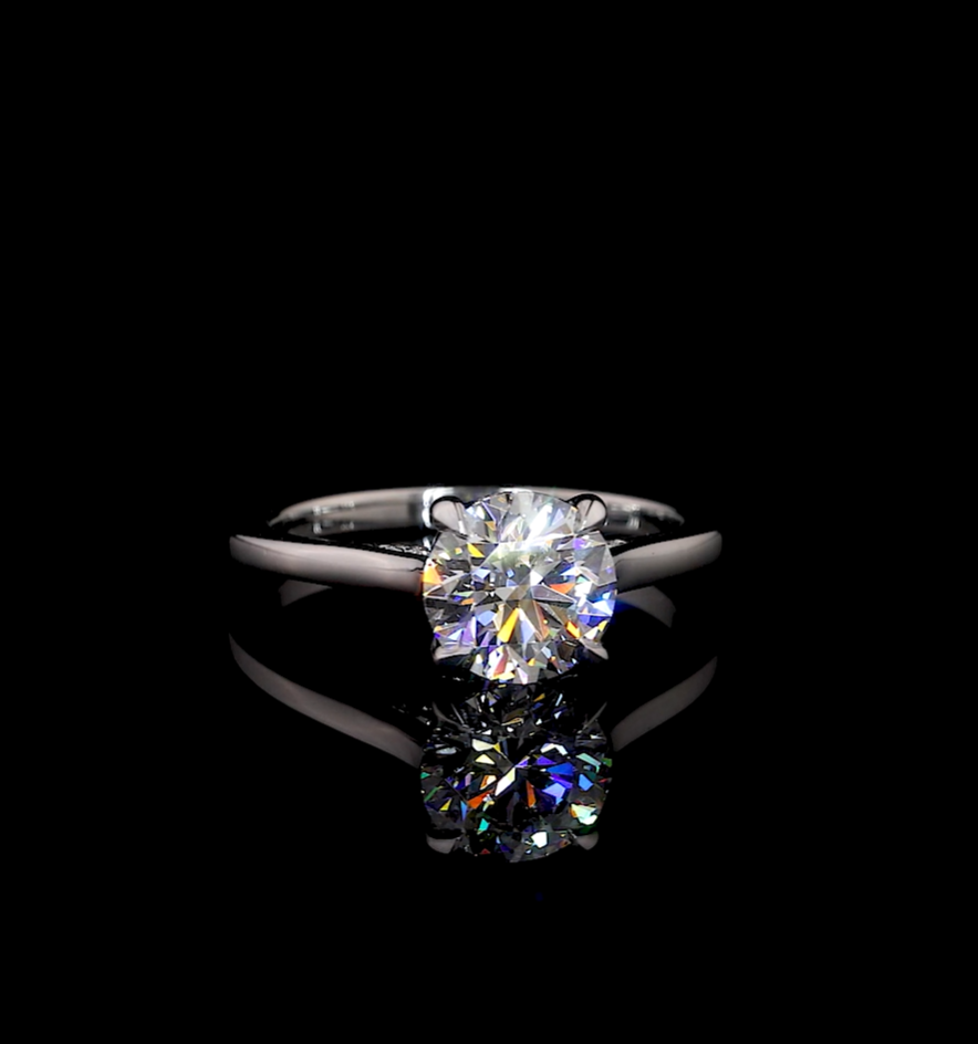 Pandora Round Hidden Halo Moissanite Engagement Ring
