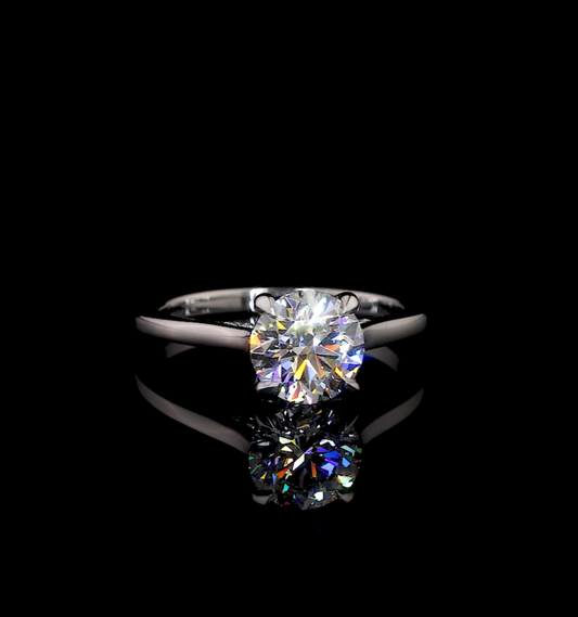 Pandora Round Hidden Halo Moissanite Engagement Ring