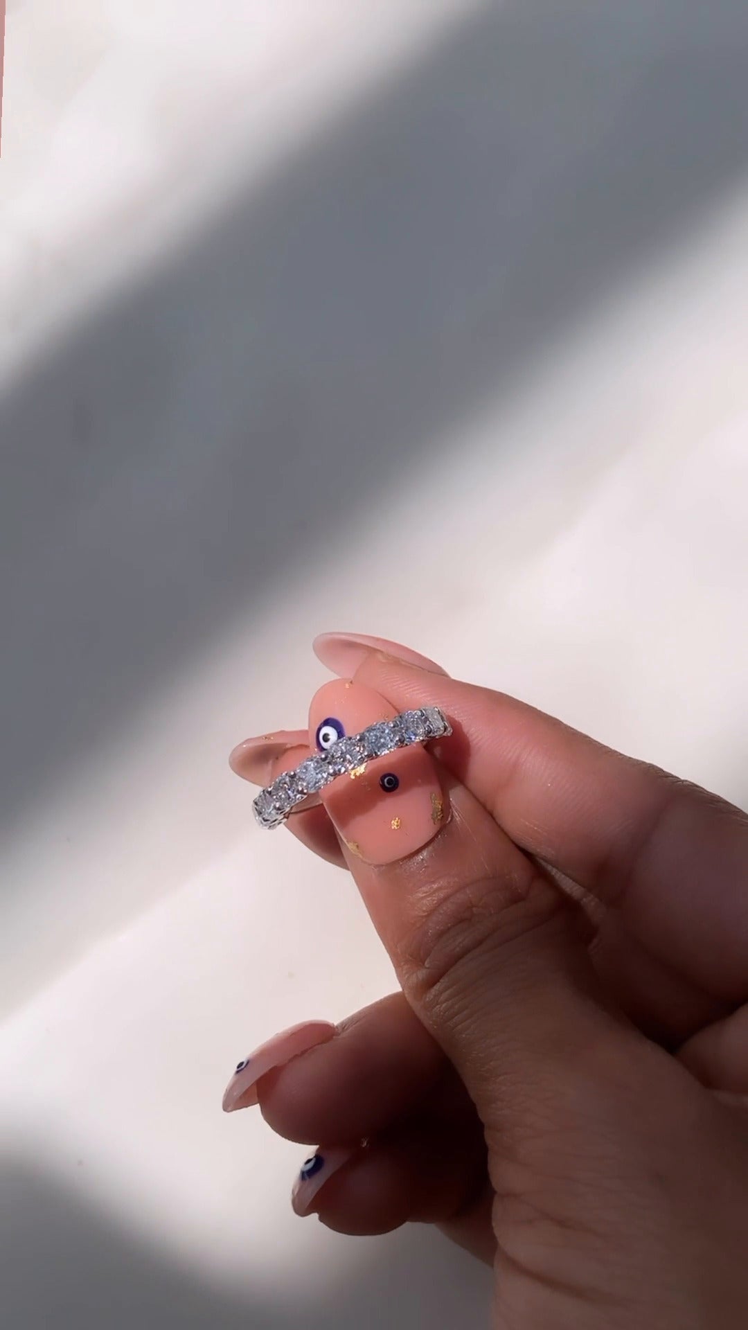9 Stone Cushion Moissanite Anniversary Band