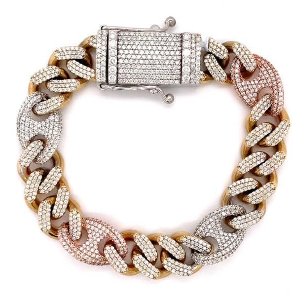 Round Moissanite Diamond Cuban Bracelet