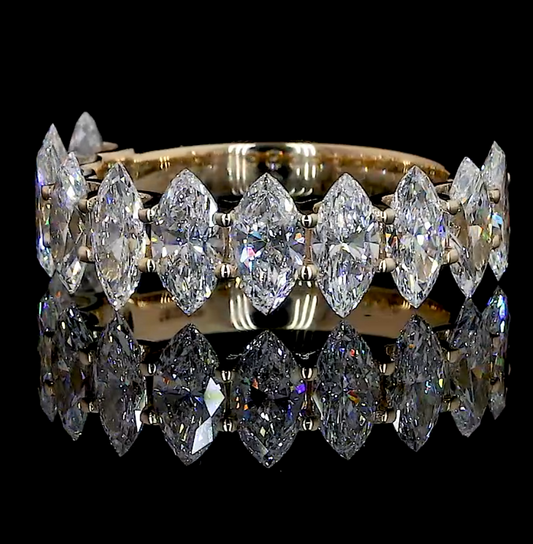 11 Stone Marquise Moissanite Anniversary Band