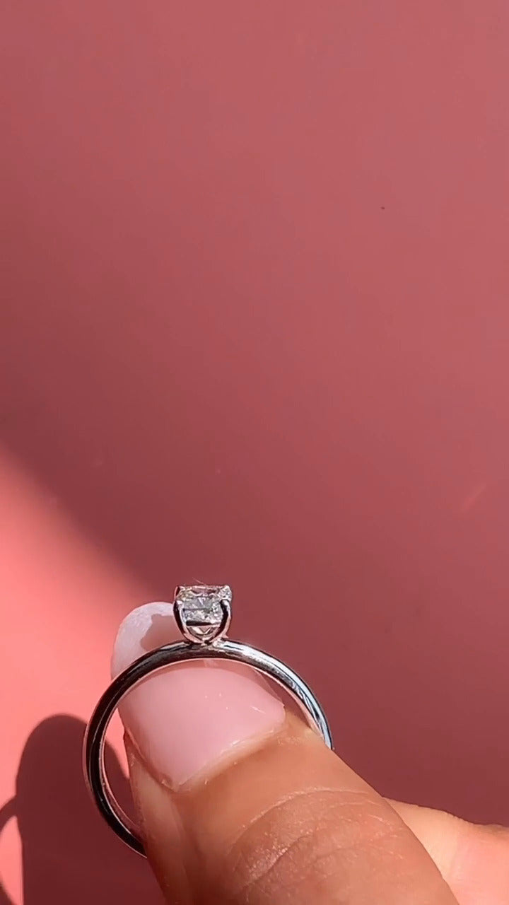 Ailani Cushion Solitaire Moissanite Engagement Ring
