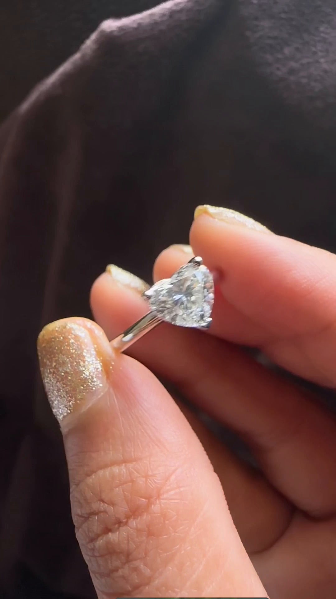 Ailani Heart Solitaire Moissanite Engagement Ring