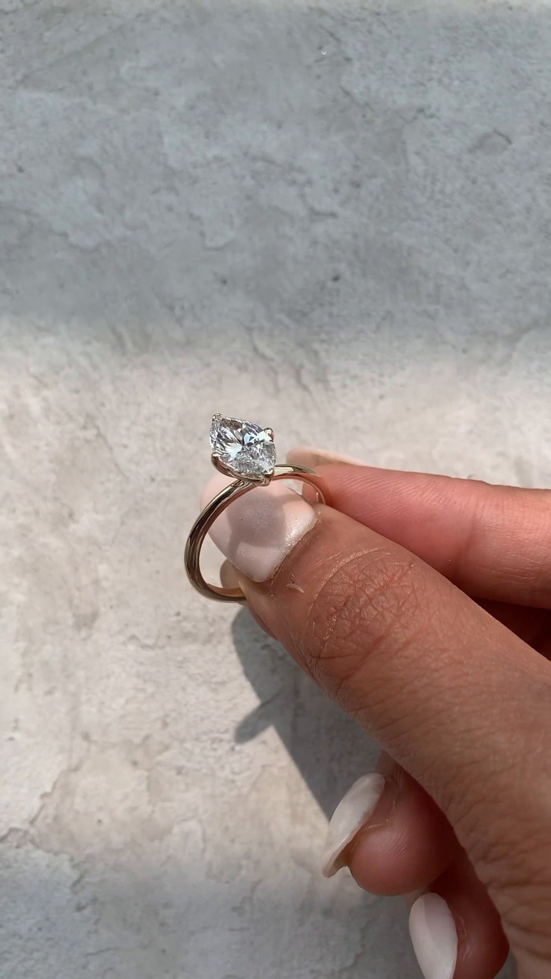 Ailani Marquise Solitaire Moissanite Engagement Ring