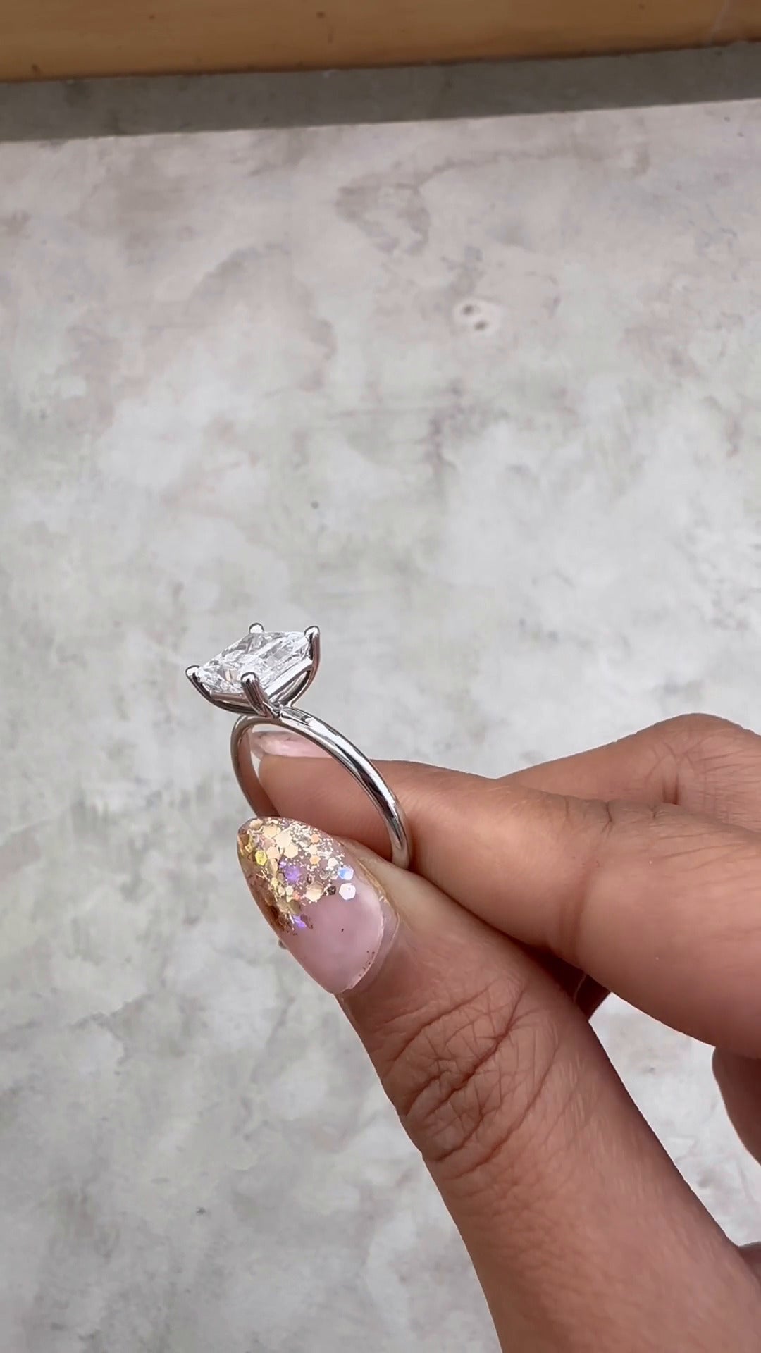 Ailani Princess Solitaire Moissanite Engagement Ring