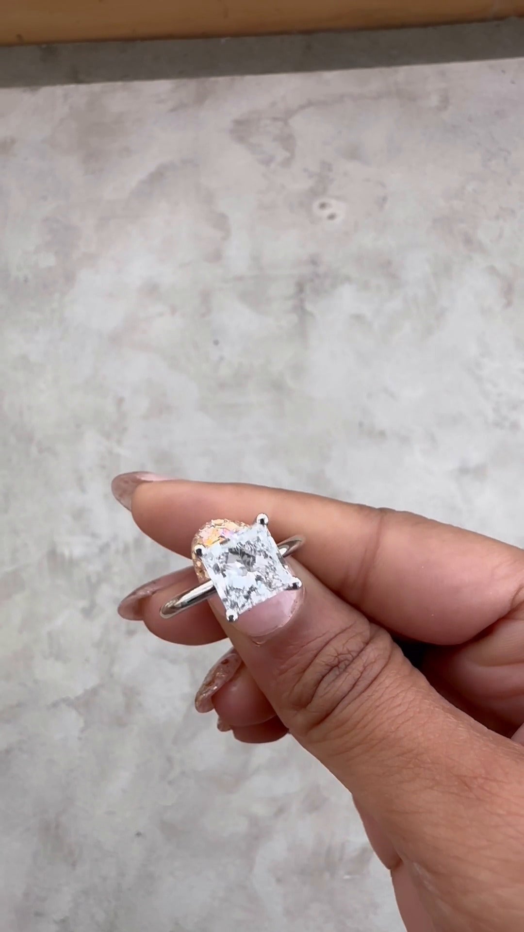 Ailani Princess Solitaire Moissanite Engagement Ring