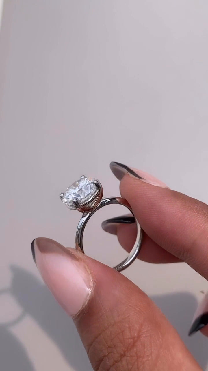 Ailani Round Solitaire Moissanite Engagement Ring