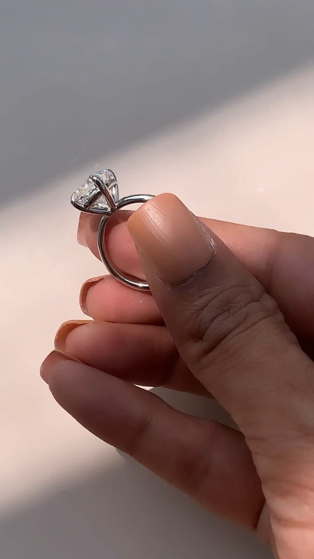 Alara Cushion Solitaire Moissanite Engagement Ring