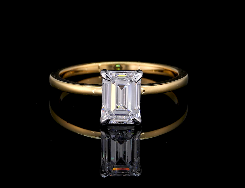 Alara Emerald Solitaire Engagement Ring