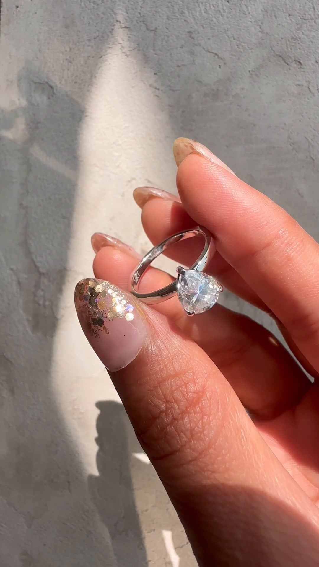 Alara Pear Solitaire Moissanite Engagement Ring
