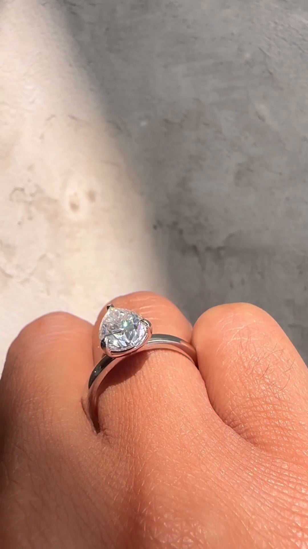 Alara Pear Solitaire Moissanite Engagement Ring