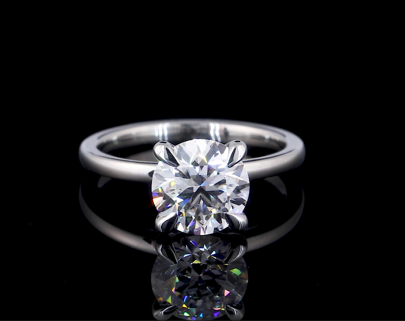Solitaire Moissanite Engagement Ring