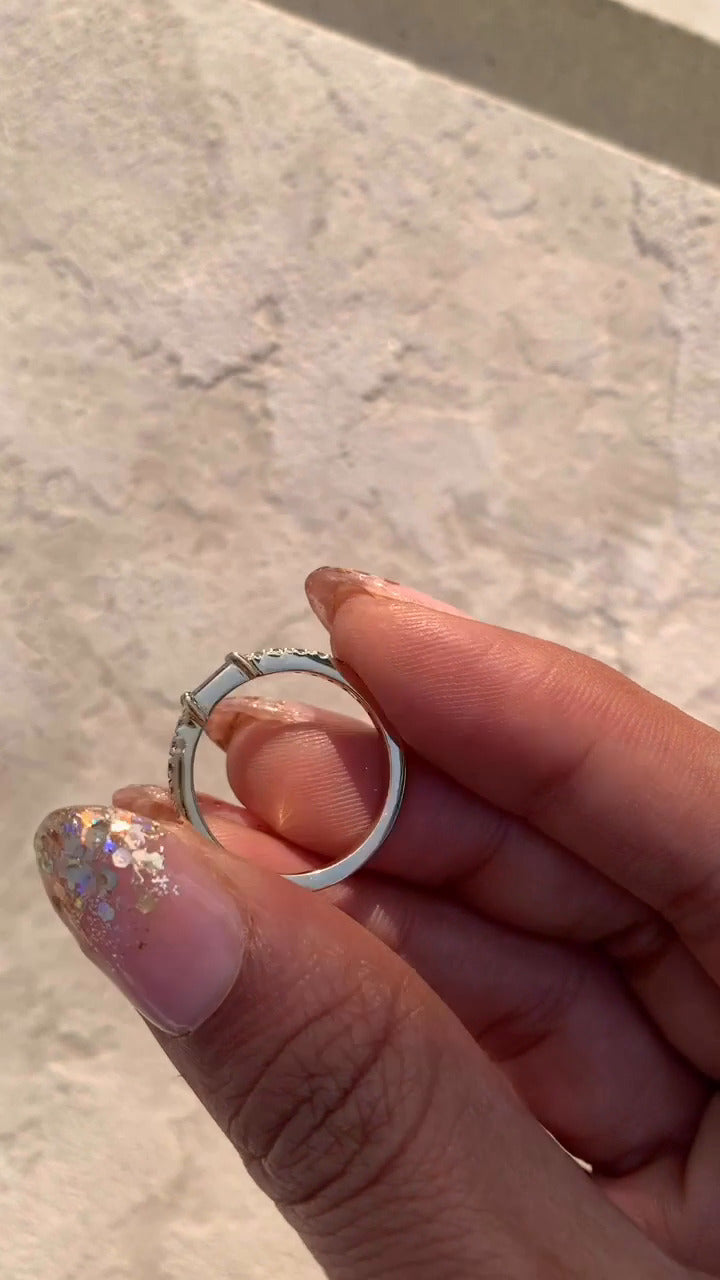 Amara Moissanite Wedding Ring