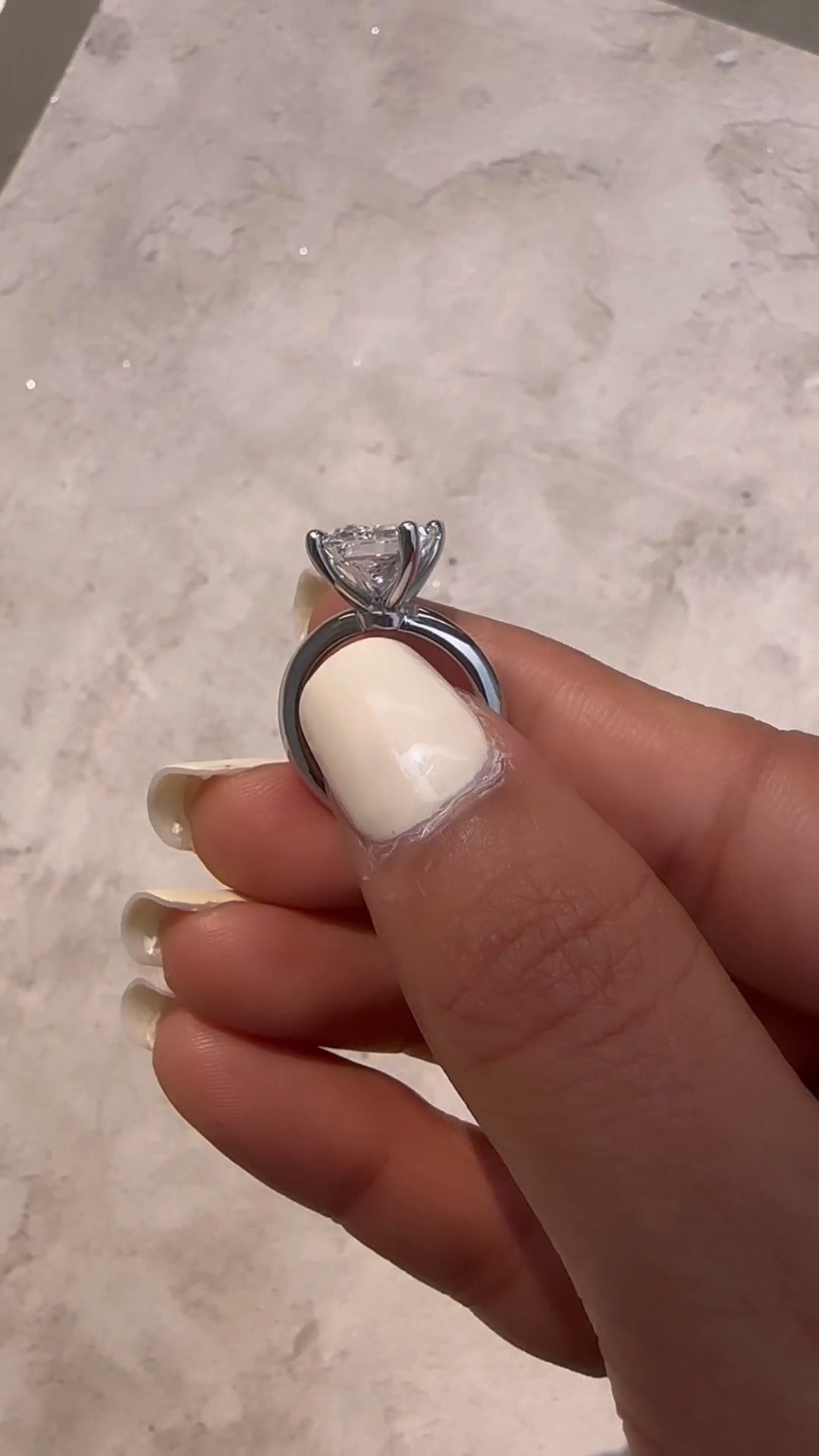 Arlette Radiant Solitaire Moissanite Engagement Ring
