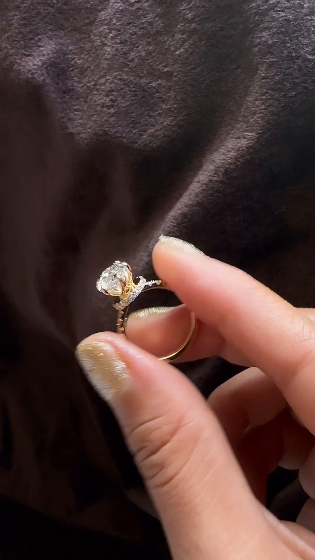 Astrid Marquise Hidden Halo Moissanite Engagement Ring