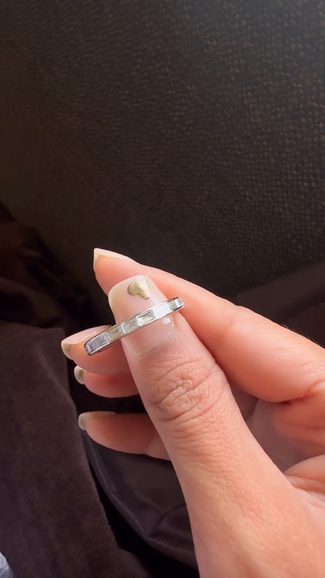 Baguette Cut Diamond Moissanite Wedding Band