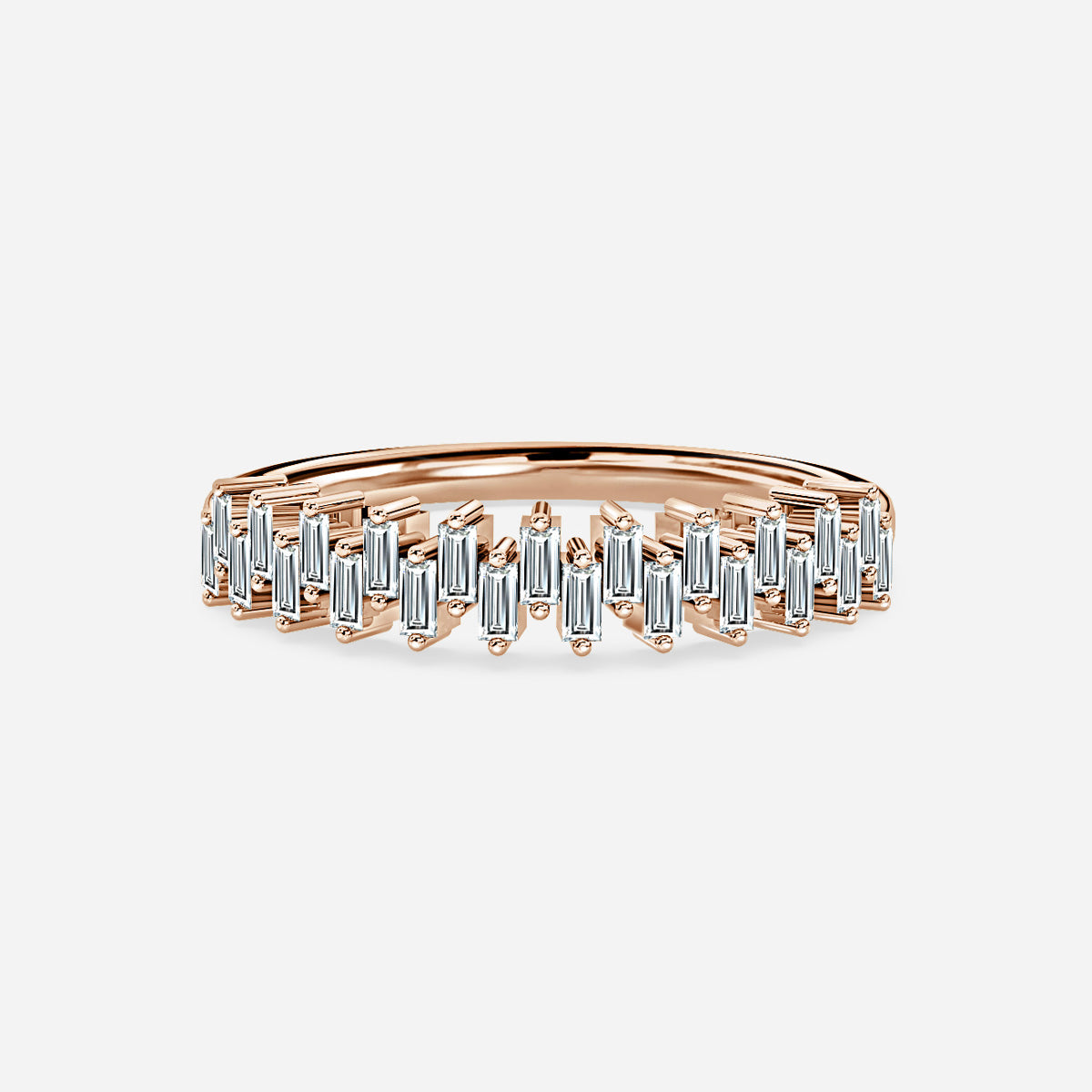 Aster Baguette Diamond Stackable Ring