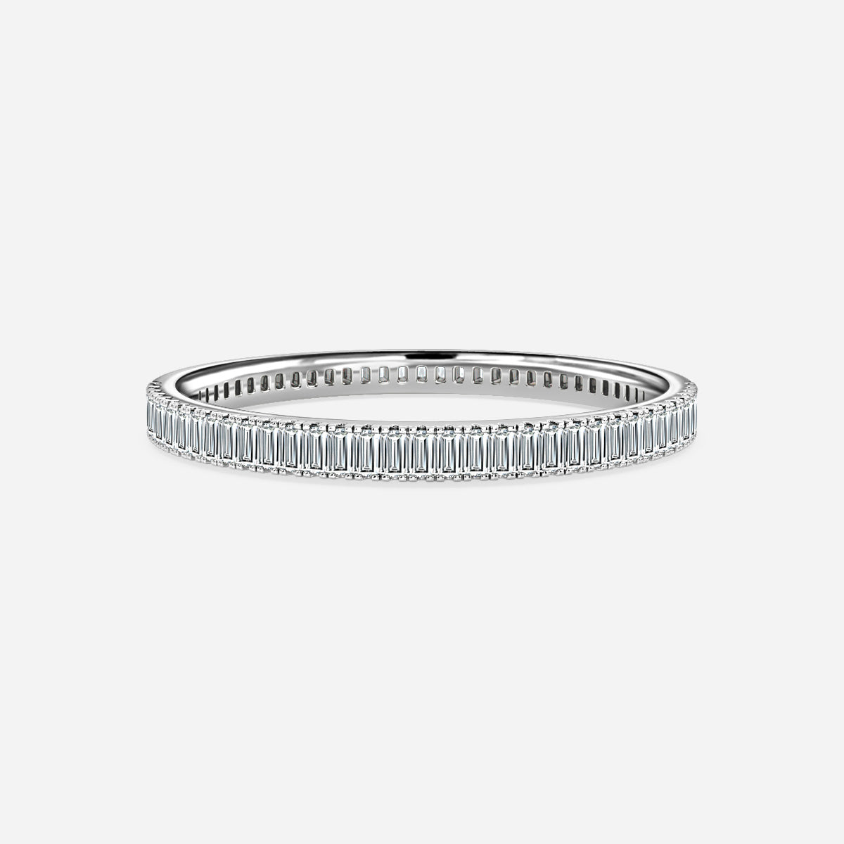 Mistral Baguette Diamond Moissnaite Wedding Ring