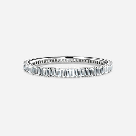 Mistral Baguette Diamond Moissnaite Wedding Ring