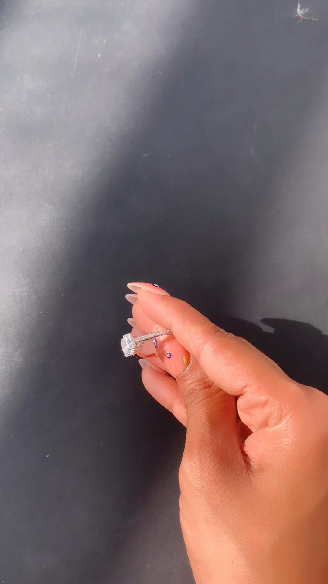 Bellatrix Cushion Vintage Moissanite Engagement Ring