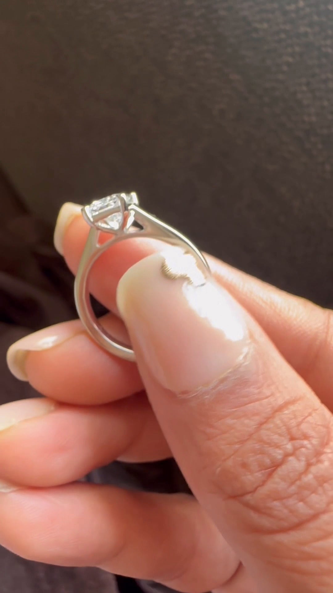 Bernadette Radiant Solitaire Moissanite Engagement Ring