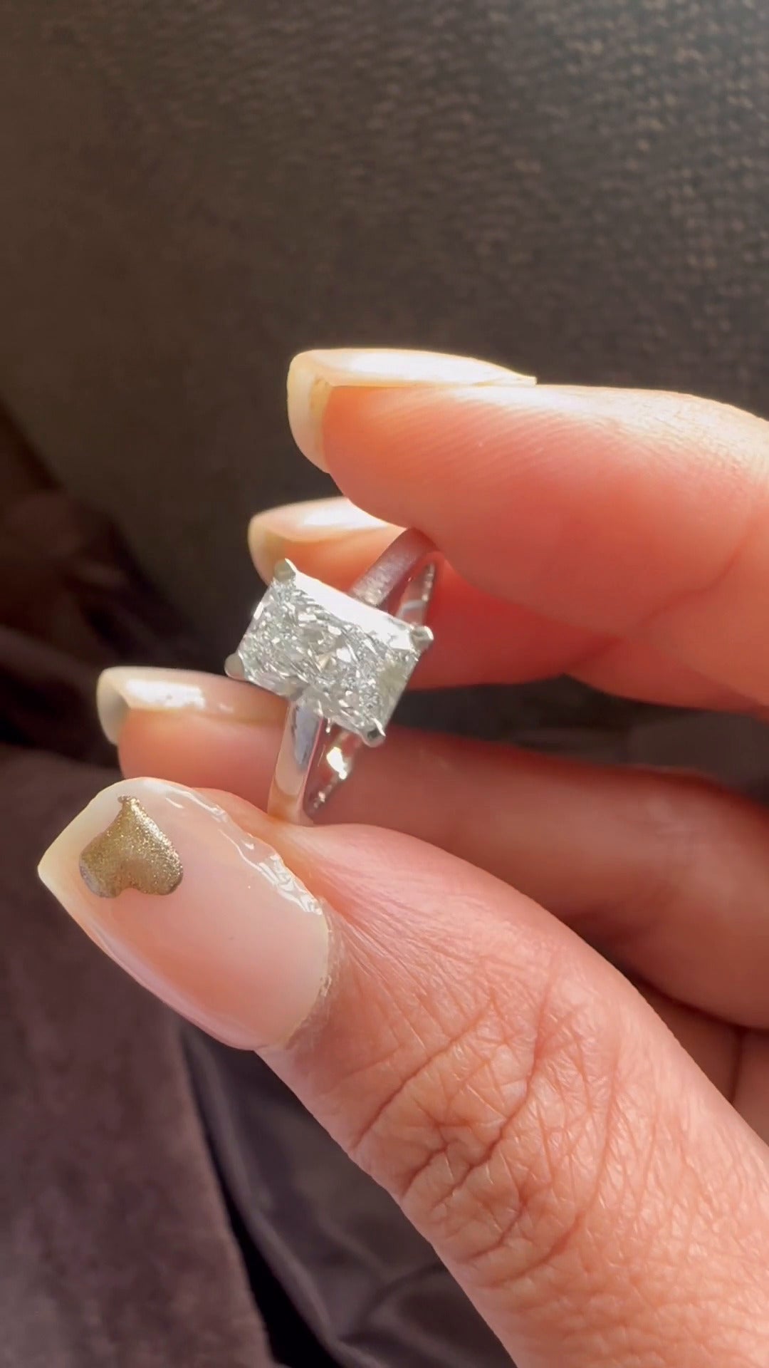 Bernadette Radiant Solitaire Moissanite Engagement Ring