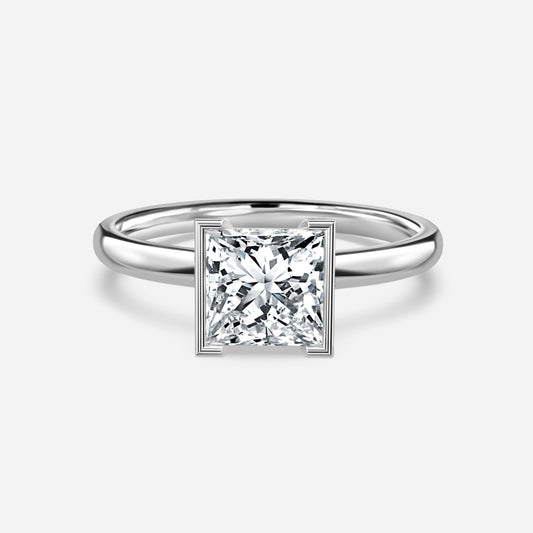 Briar Princess Bezel Moissanite Engagement Ring