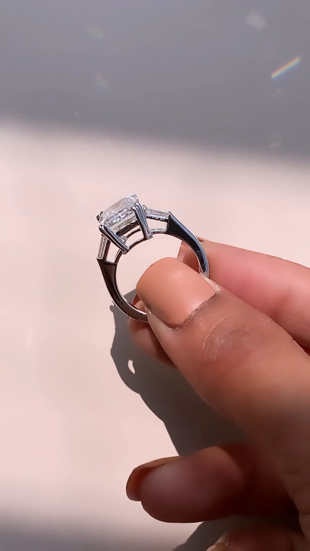 Briar Radiant Bezel Moissanite Engagement Ring