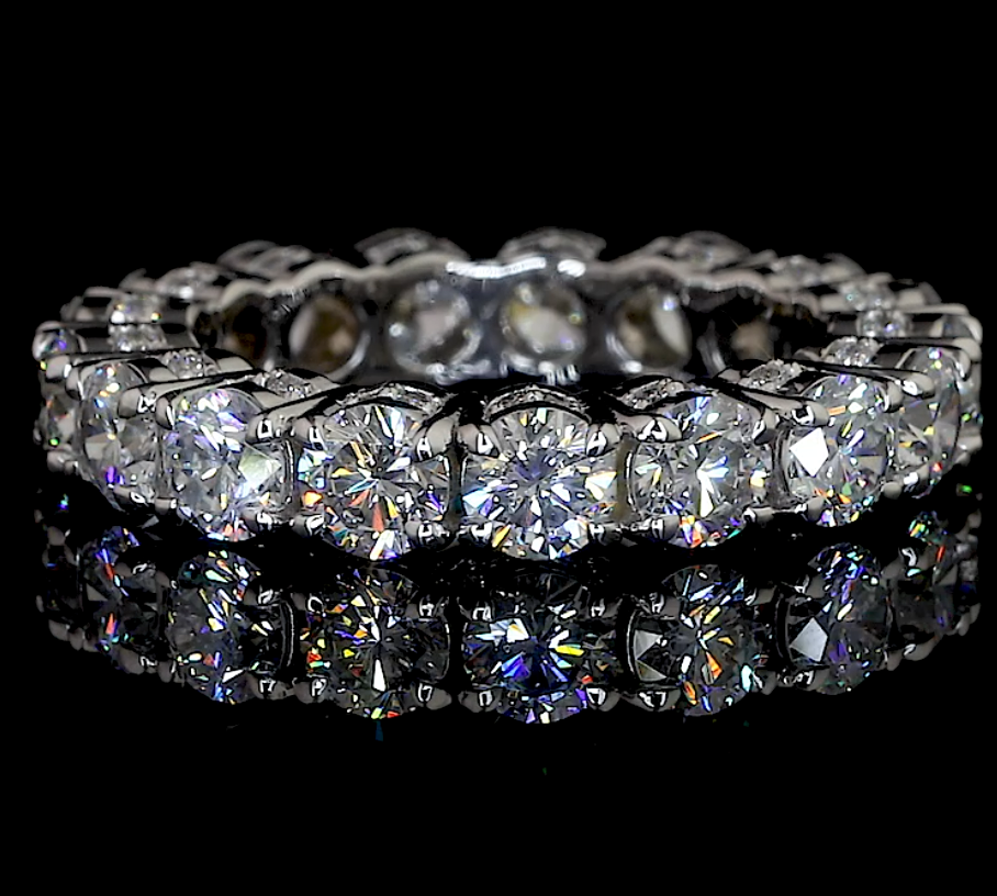 Round Moissanite Eternity Band