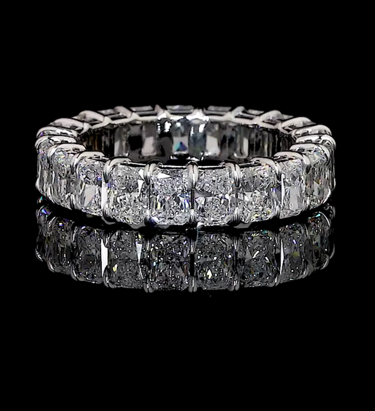 Classic Radiant Moissanite Eternity Band