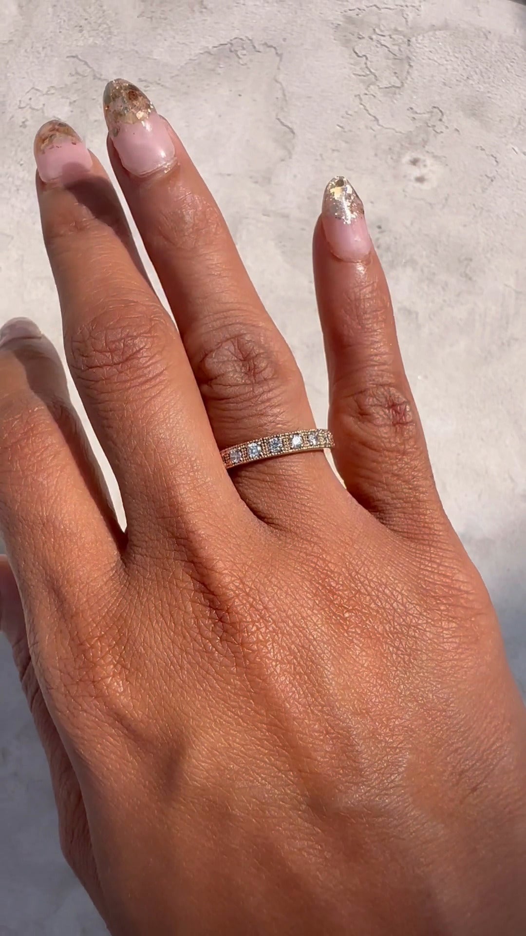 Clara Round Moissanite Wedding Ring