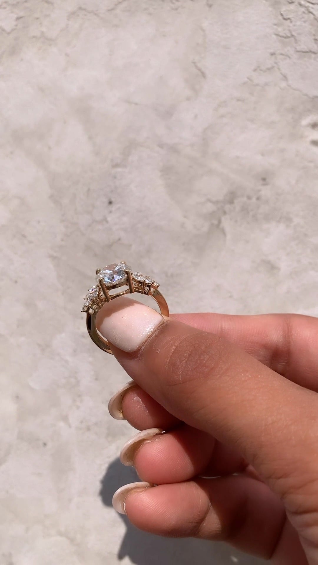 Clarity Round Three Stone Moissanite Engagement Ring