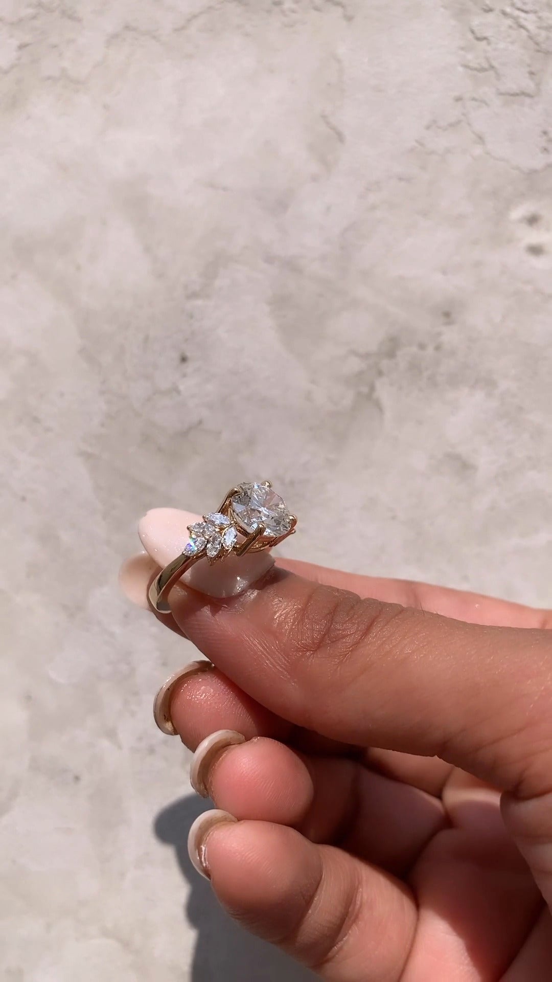 Clarity Round Three Stone Moissanite Engagement Ring