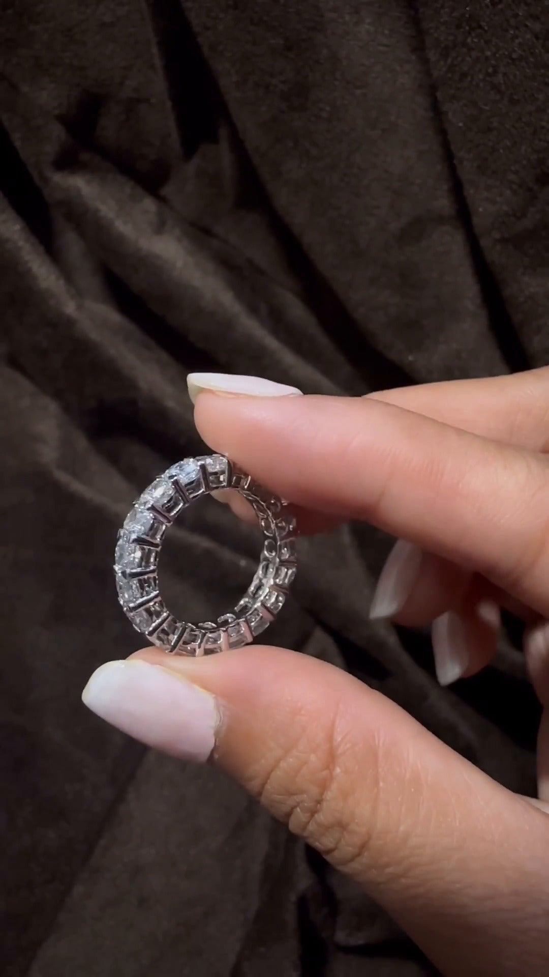 Classic Cushion Moissanite Eternity Band