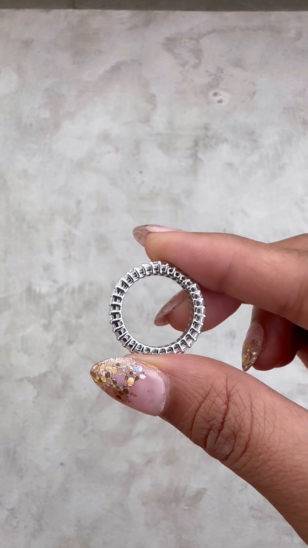 Classic Emerald Moissanite Eternity Band