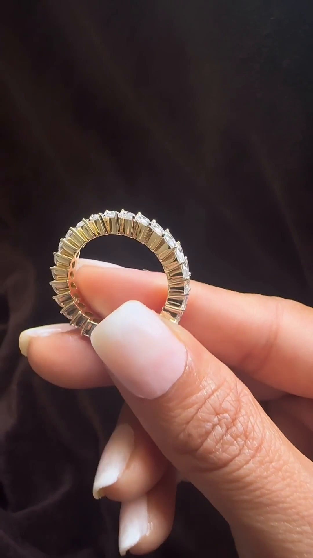 Classic Marquise Moissanite Eternity Band