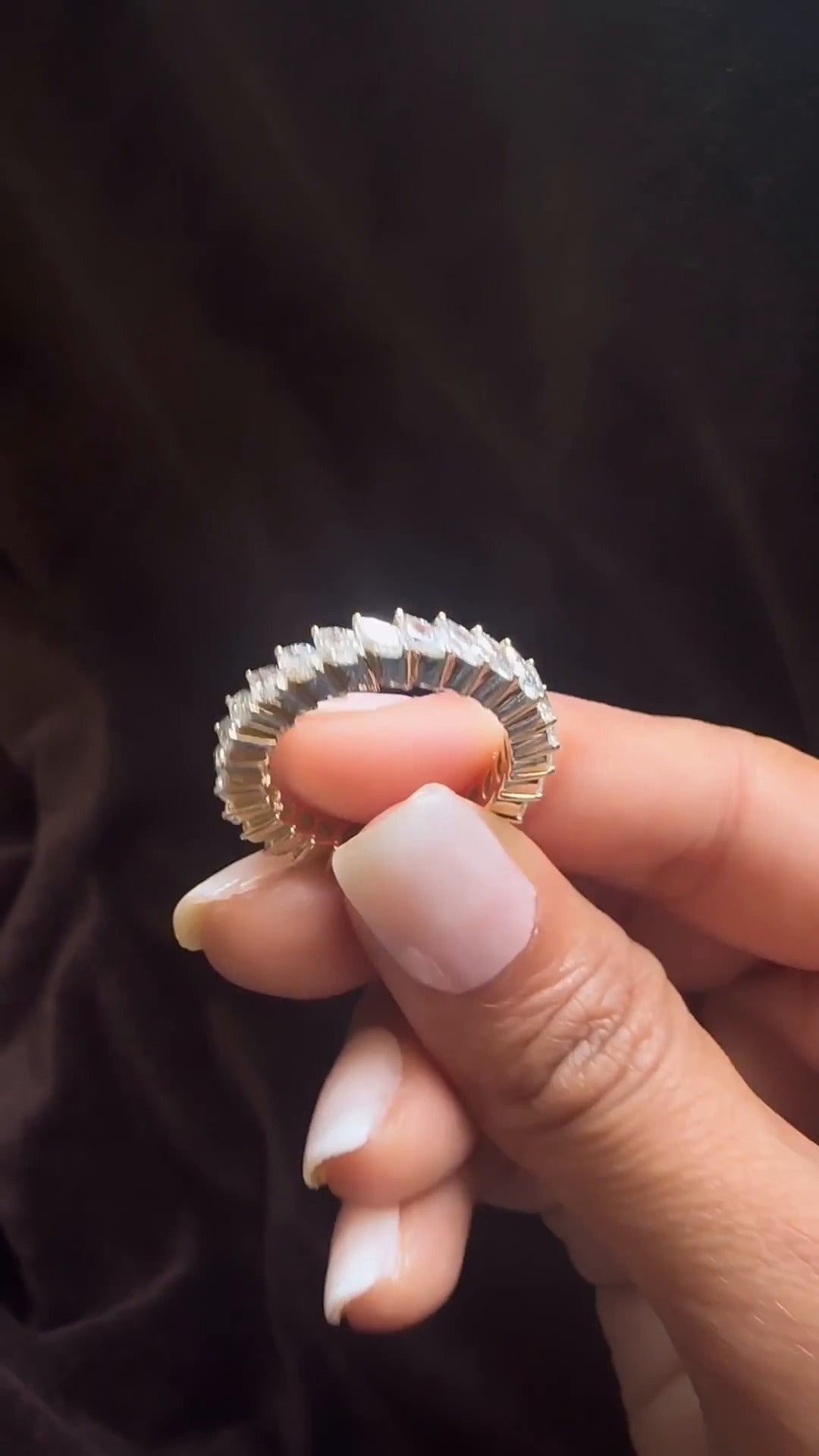 Classic Marquise Moissanite Eternity Band