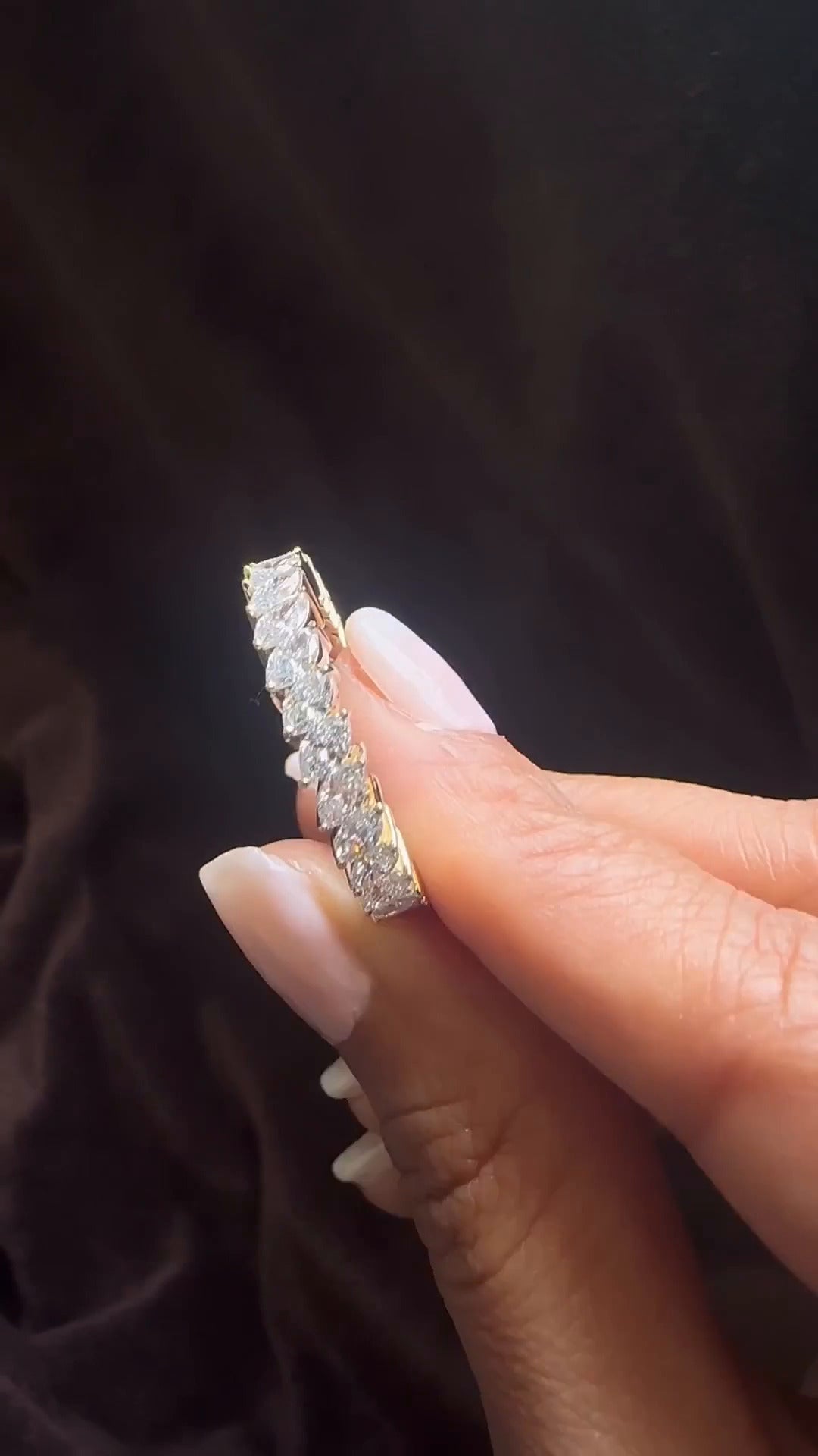 Classic Marquise Moissanite Eternity Band