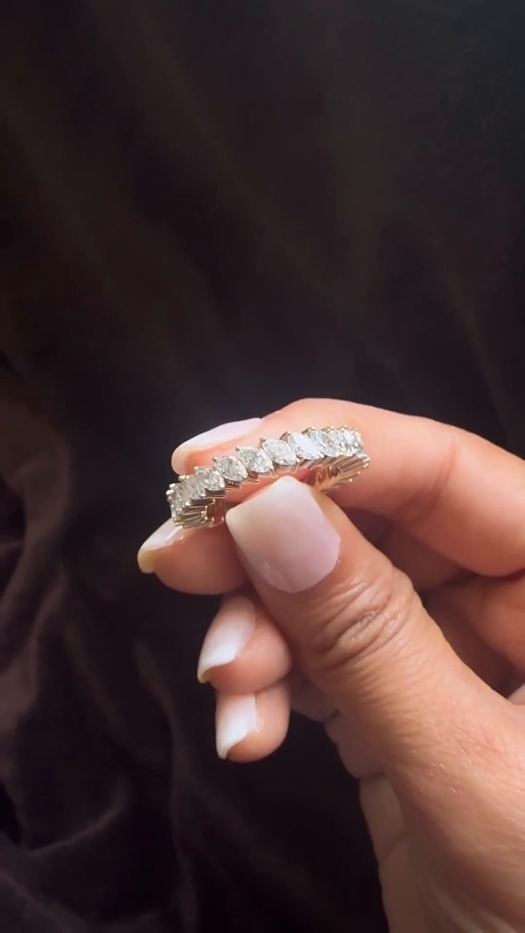 Classic Marquise Moissanite Eternity Band